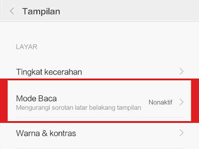 mode baca