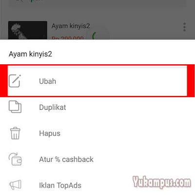 ganti produk tokopedia
