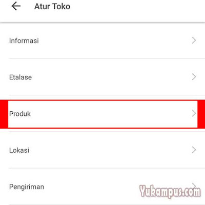 pengaturan produk tokopedia