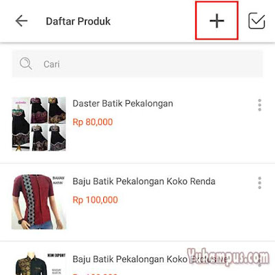 tambah produk tokopedia