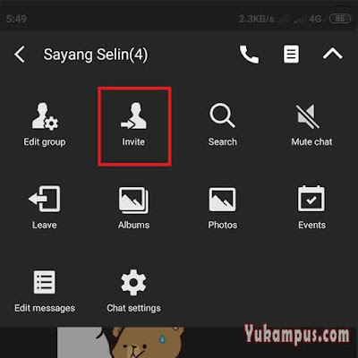 undang orang lain ke grup line